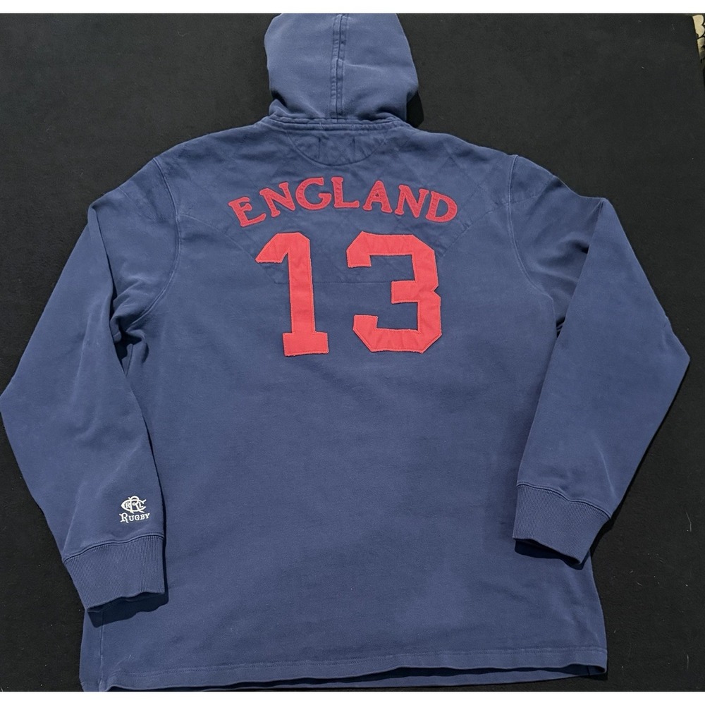 Polo Ralph Lauren Vintage Rugby Long Sleeve Embroidered England 13 Mens XL - Picture 8 of 8